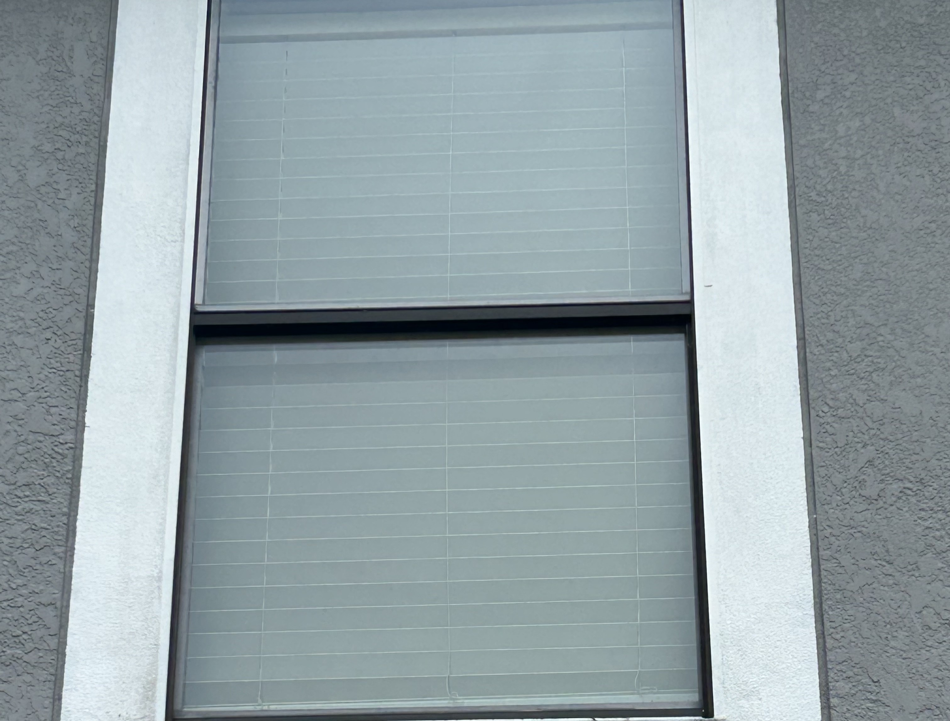 Before and after window cleaning